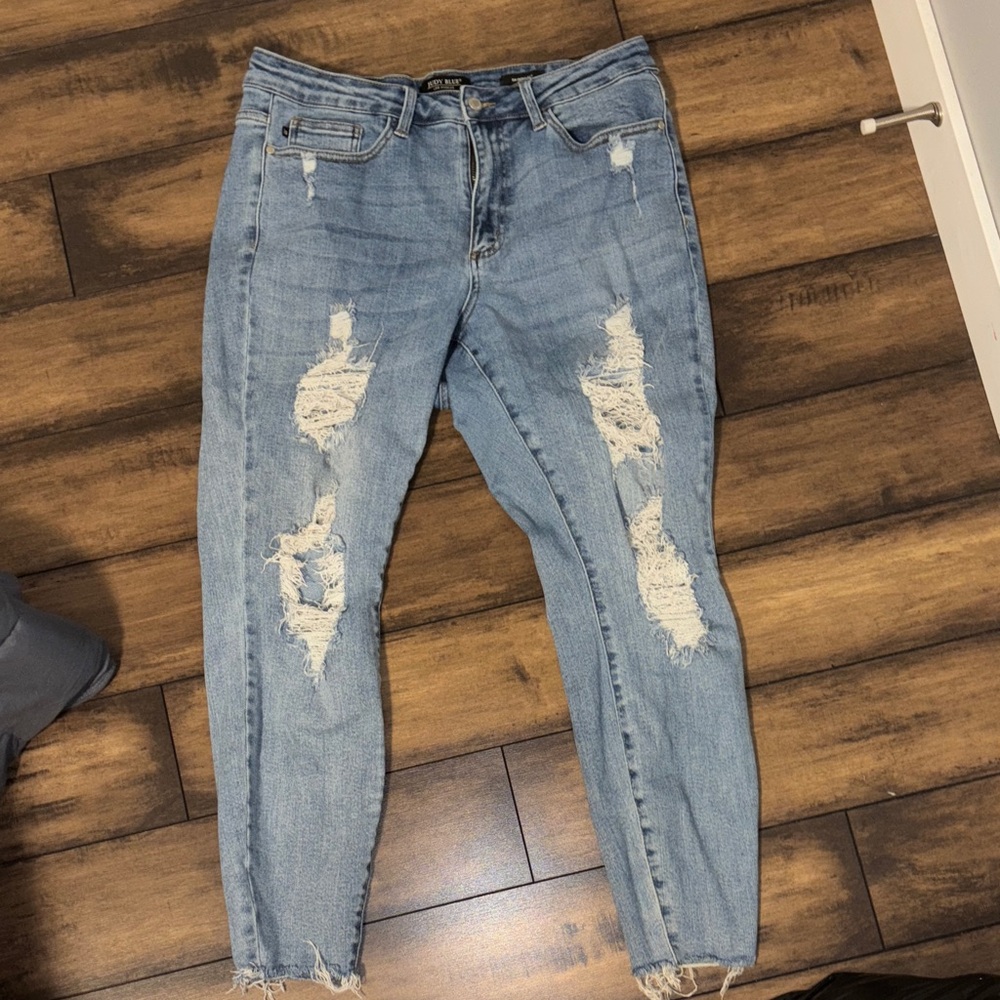 Stylish Distressed Judy Blues-Blue Jeans for Women